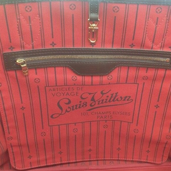 LOUIS VUITTON Neverfull GM Damier Ebene N51106 Genuine Tote Shoulder  bag - Picture 16 of 16